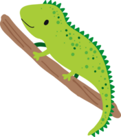 sauvage caméléon animal marrant illustration dessin animé png