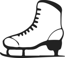 schoenen ijs het schaatsen pictogrammen doodles tekenfilm wijnoogst png