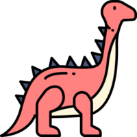 Simple Red Dinosaurs Colorful Icons Colorful png