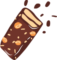 Chocolat biscuits bar sucré dessert Frais dessin animé autocollant png