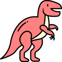 Simple Red Dinosaurs Colorful Icons Colorful png