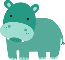 salvaje hipopótamo animal gracioso ilustración dibujos animados png