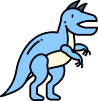 semplice leggero blu dinosauri colorato icone colorato png