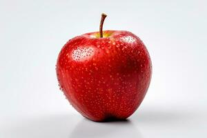 Apple, Fresh apple isolated on white background. Generative Ai photo