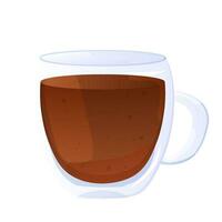 mug with tea. winter warm drink. cute vector