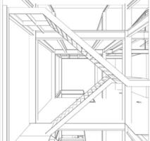 3d ilustración de industrial edificio vector