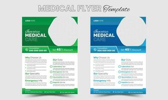 Modern medical flyer design for medical Pro Vector