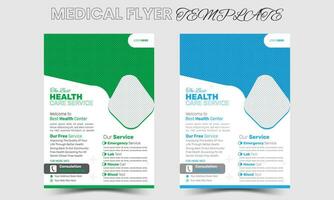 Eye catching modern medical Flyer Template vector design Layout template in A4 size Pro Vector