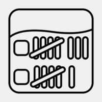 Icon vote counting. Indonesian general election elements. Icons in line style. Good for prints, posters, infographics, etc. vector