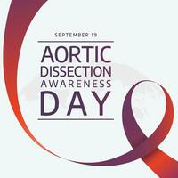 Aortic Dissection Awareness Day design template good for celebration usage. ribbon vector design. flat design. eps 10.