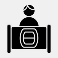 Icon voting booth. Indonesian general election elements. Icons in glyph style. Good for prints, posters, infographics, etc. vector