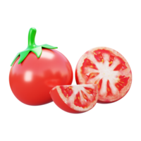 Frais tomates 3d illustration isolé ou 3d biologique légume tomates icône ou 3d tomates png