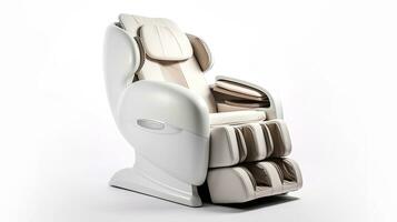 electric massage chair isolated on white background. Generative Ai photo