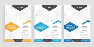 Print new style company best flier, abstract shape blue, red, and yellow colour flyer leaflet design vector