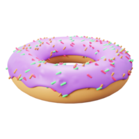 delicious donut 3d render icon or 3d donut icon isolated or 3d render of tasty donut icon png