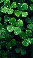 A Bunch of clover leaf background, Generative AI photo