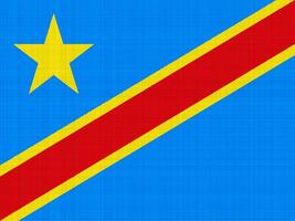 Flag of Democratic Republic of the Congo on a textured background. Concept collage. photo