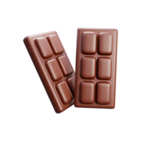 3d délicieux délicieux Chocolat bar icône isolé ou 3d délicieux Chocolat bar illustration png