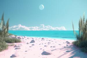 3D Render Beachscape Background photo