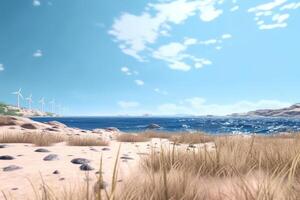 3D Render Beachscape Background photo