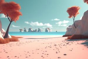 3D Render Beachscape Background photo