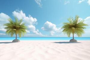 3D Render Beachscape Background photo