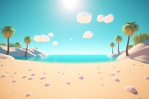 3D Render Beachscape Background photo