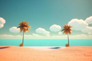3D Render Beachscape Background photo