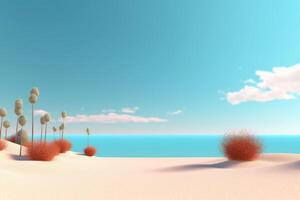 3D Render Beachscape Background photo