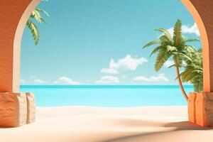 3D Render Beachscape Background photo