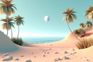 3D Render Beachscape Background photo