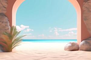 3D Render Beachscape Background photo