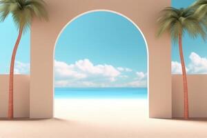 3D Render Beachscape Background photo