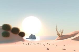 3D Render Beachscape Background photo