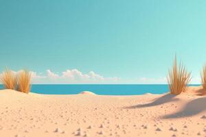 3D Render Beachscape Background photo