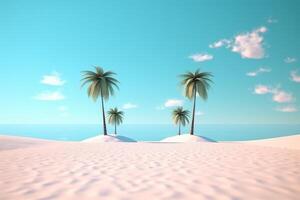3D Render Beachscape Background photo
