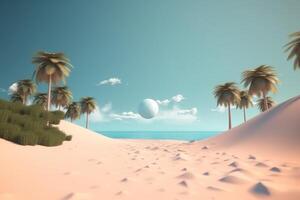 3D Render Beachscape Background photo