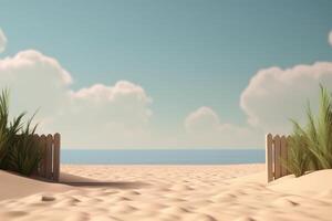 3D Render Beachscape Background photo