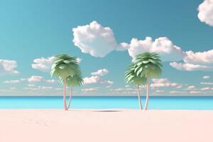 3D Render Beachscape Background photo
