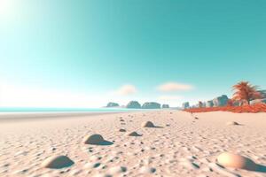 3D Render Beachscape Background photo