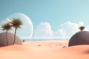 3D Render Beachscape Background photo