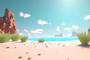 3D Render Beachscape Background photo