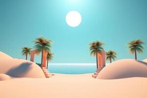 3D Render Beachscape Background photo