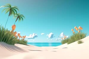 3D Render Beachscape Background photo
