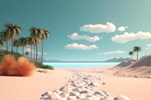 3D Render Beachscape Background photo