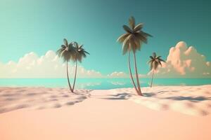 3D Render Beachscape Background photo