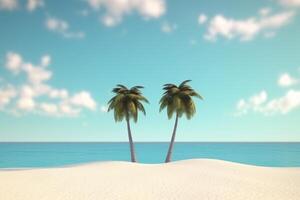 3D Render Beachscape Background photo
