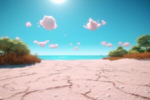 3D Render Beachscape Background photo