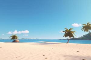 3D Render Beachscape Background photo