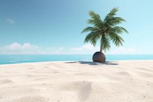 3D Render Beachscape Background photo